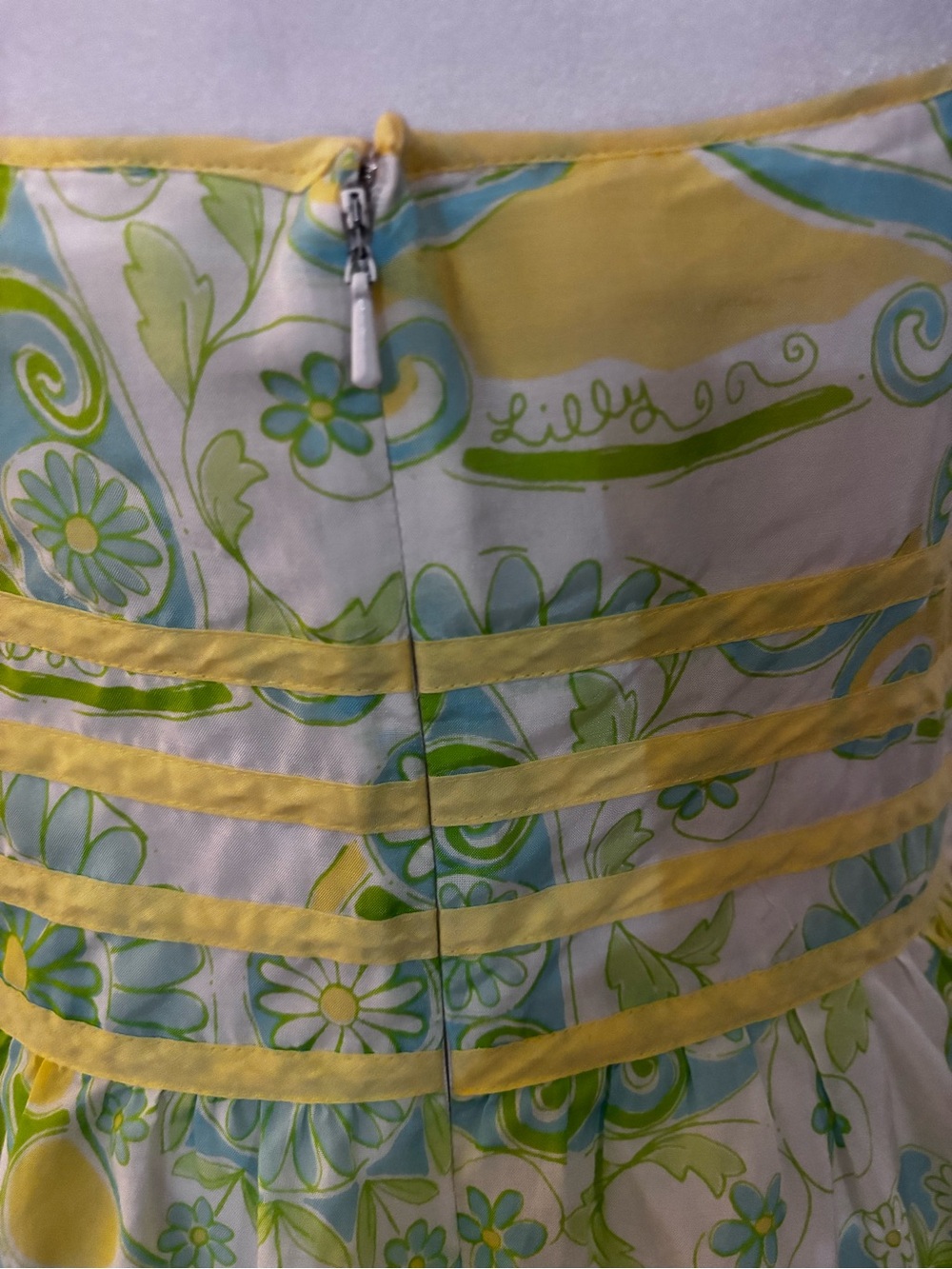 Lilly Pulitzer White Label Katrina Fountain of Youth Strapless Midi Dress - Picture 11 of 14